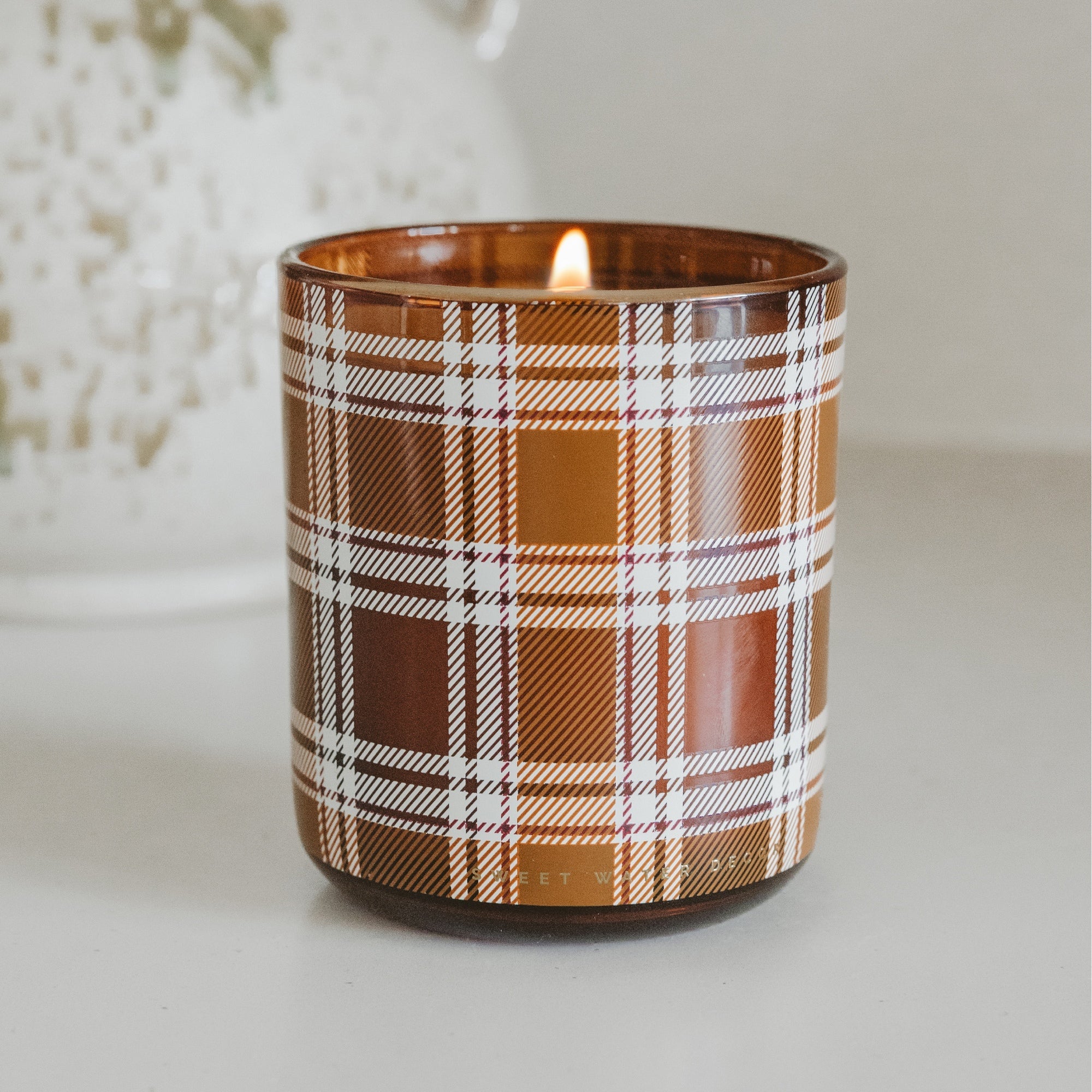 Pumpkin Spice Soy Candle - Boxed Plaid Jar, 12 oz - view 4