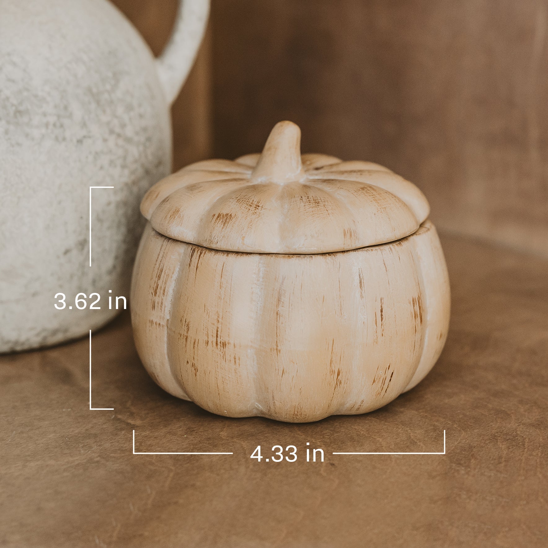Pumpkin Spice Candle - Ceramic Pumpkin Jar, 8 oz - view 8