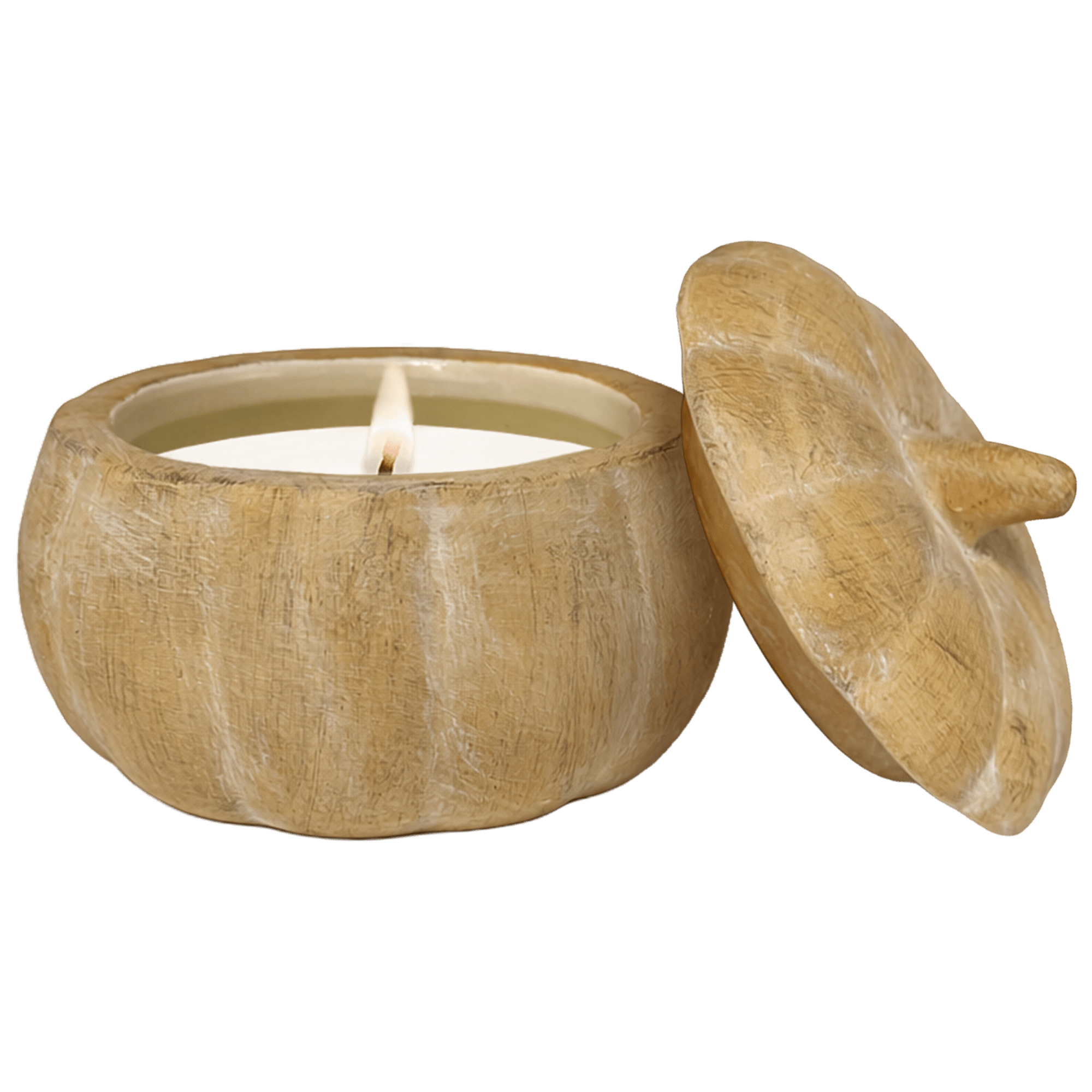 Pumpkin Spice Candle - Ceramic Pumpkin Jar, 8 oz - view 2
