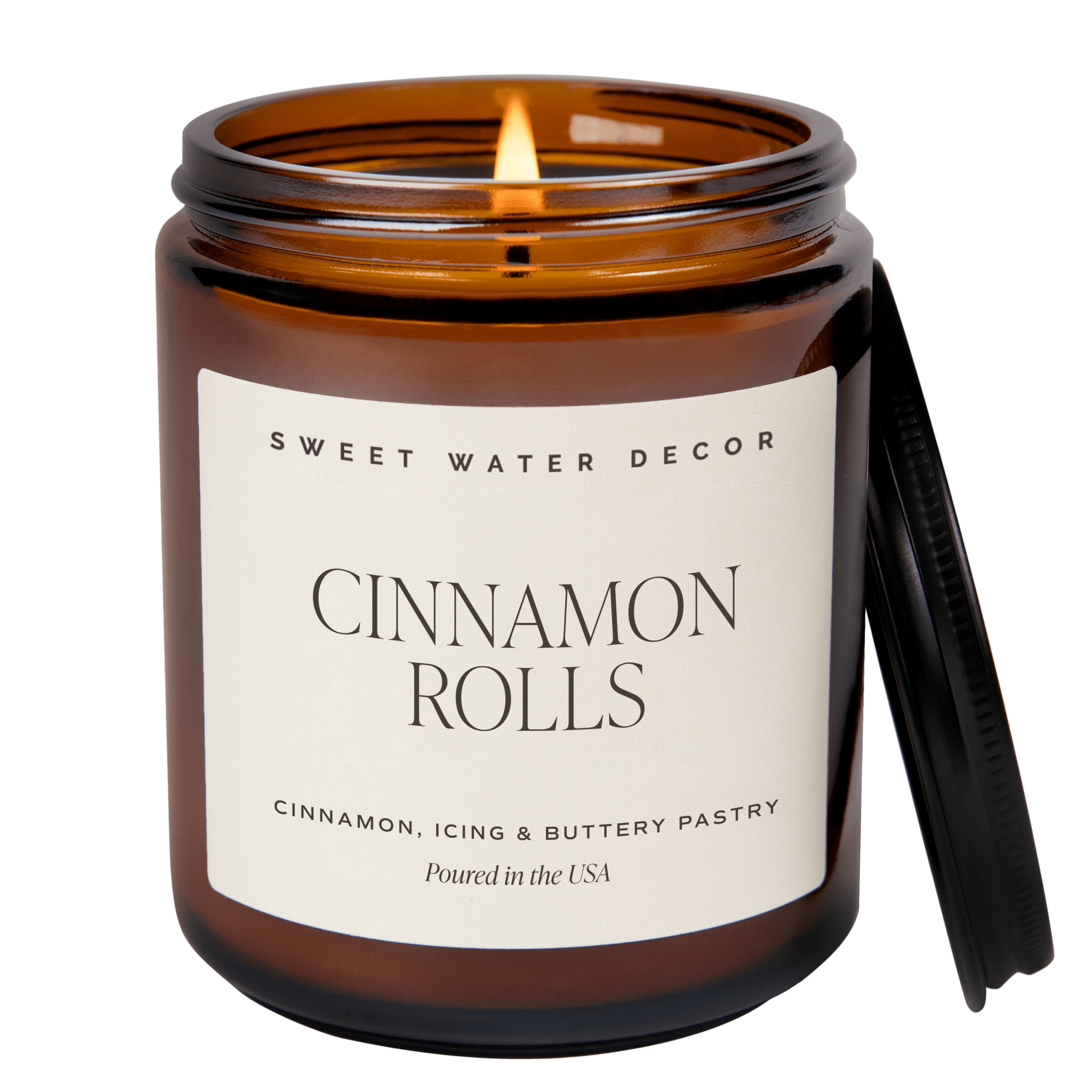 Cinnamon Rolls Soy Candle - Amber Jar, 9 oz - view 1