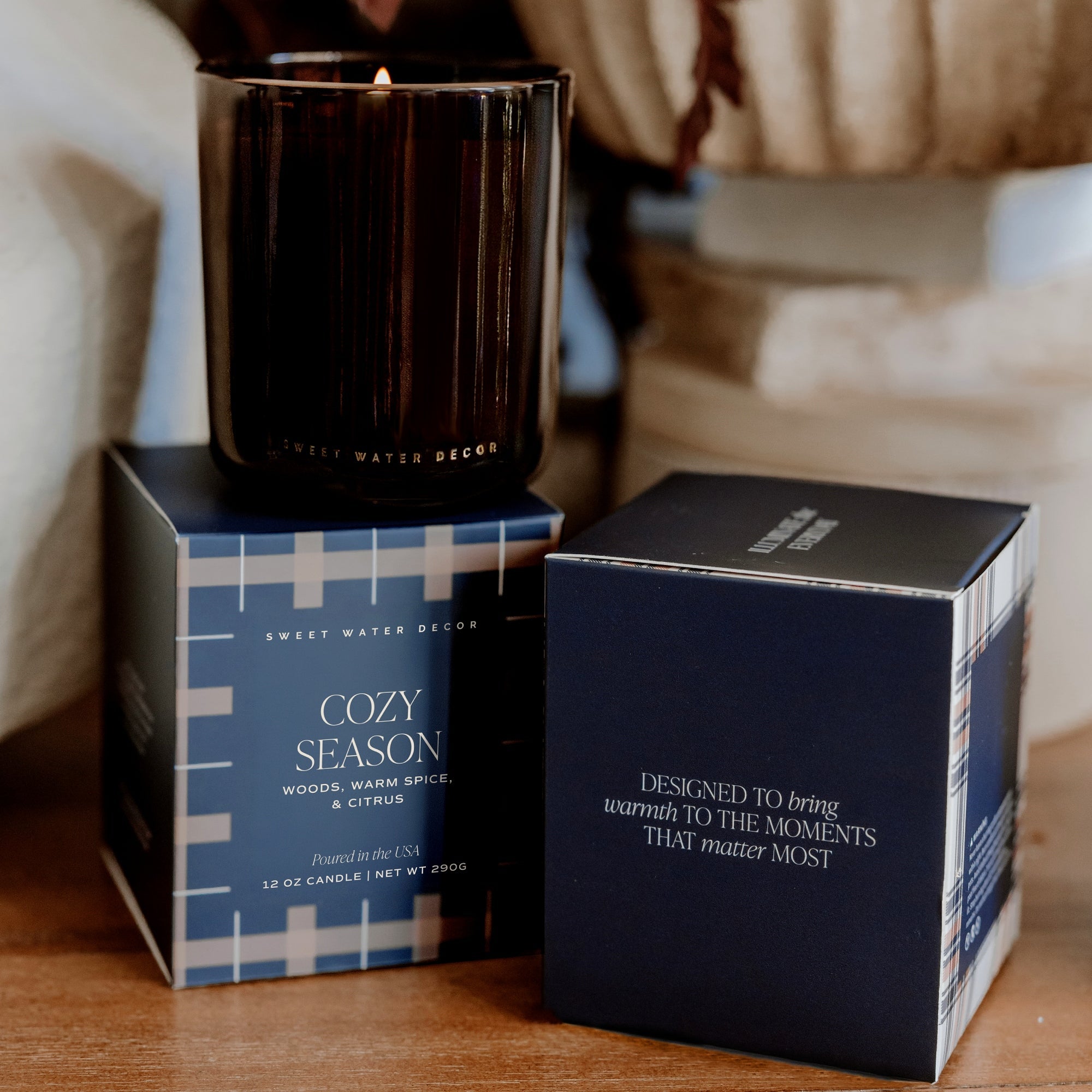 Cozy Season Soy Candle - Boxed Amber Jar, 12 oz - view 7