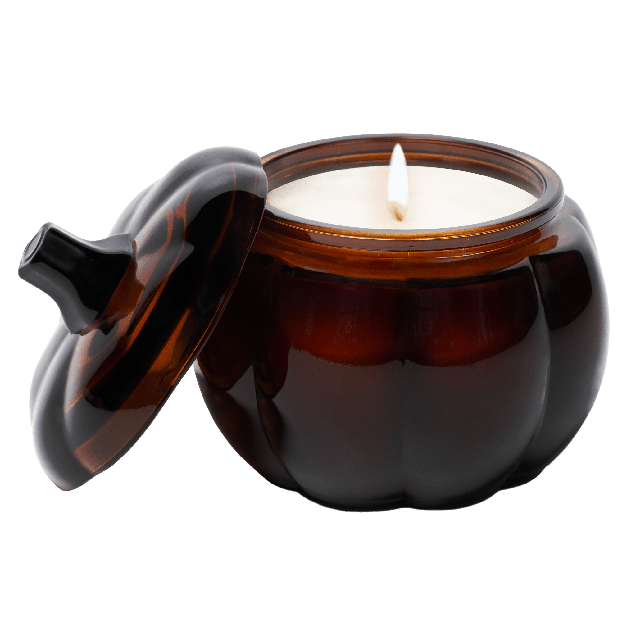 Hello Fall Pumpkin Candle - Amber Glass Jar, 20 oz - view 1