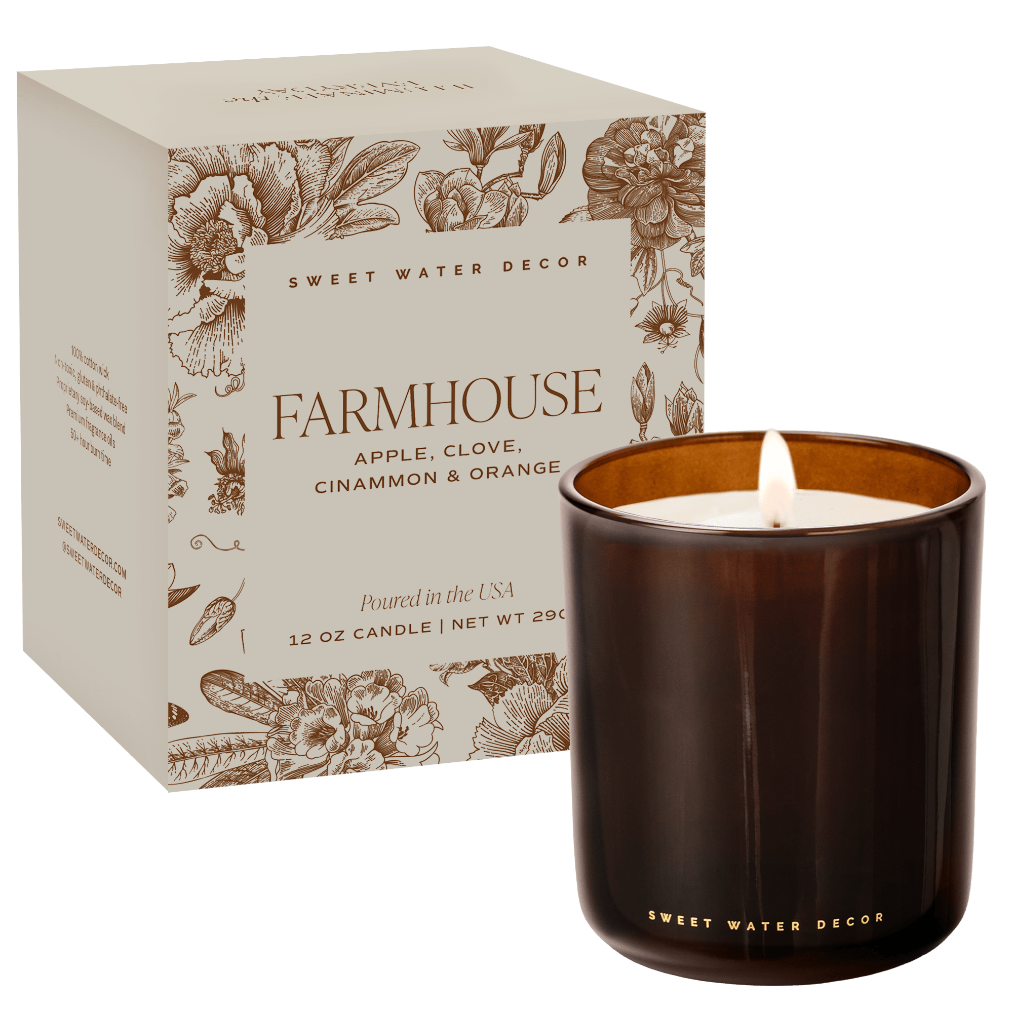 Farmhouse Soy Candle - Boxed Amber Jar, 12 oz - view 2