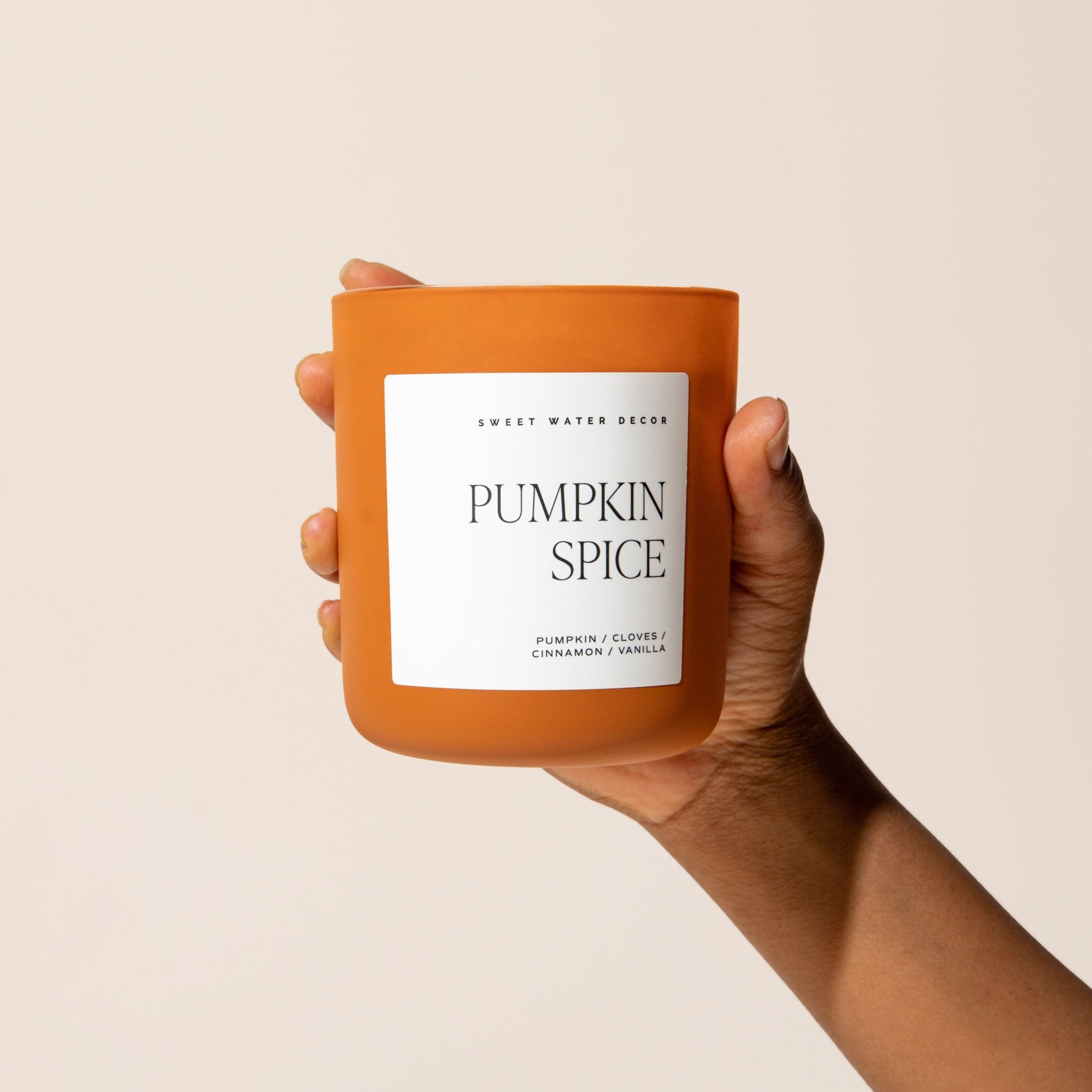 Pumpkin Spice Soy Candle - Orange Matte Jar, 15 oz - view 5