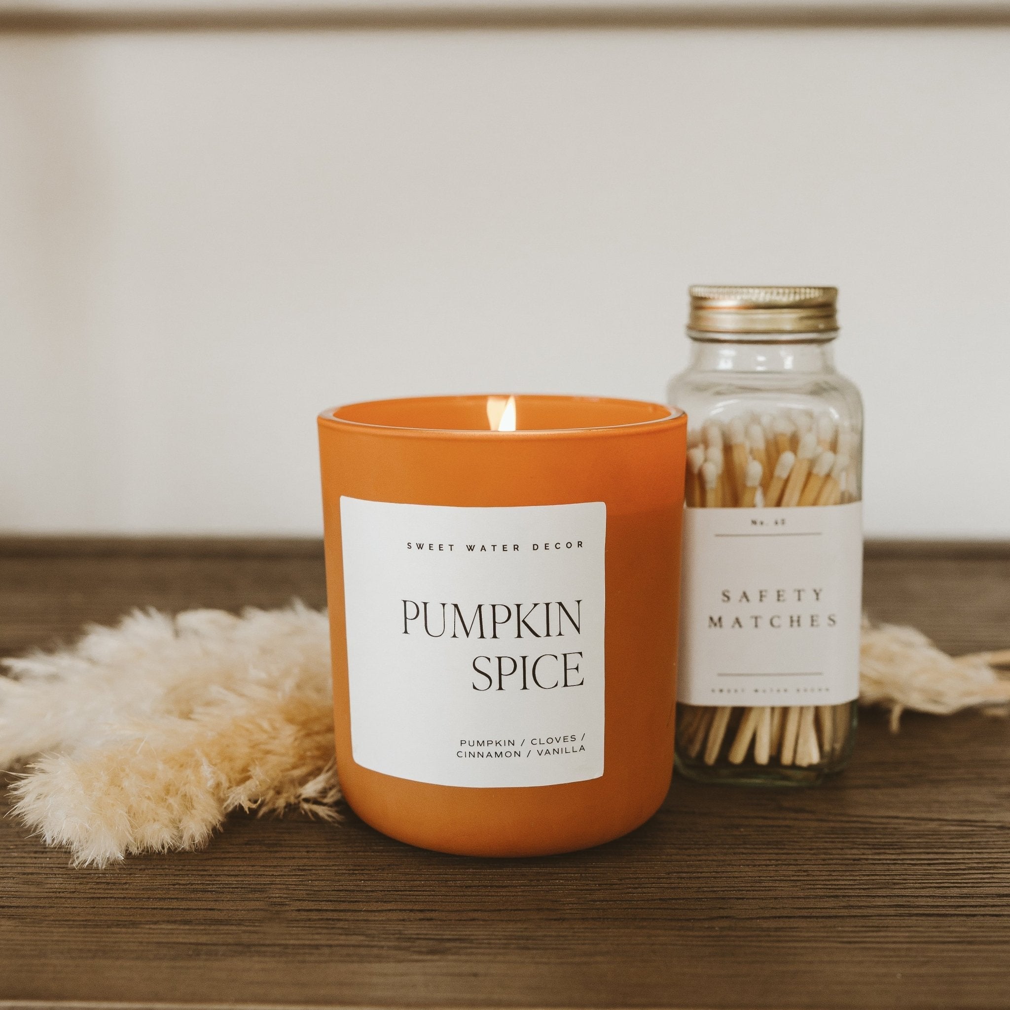 Pumpkin Spice Soy Candle - Orange Matte Jar, 15 oz - view 2