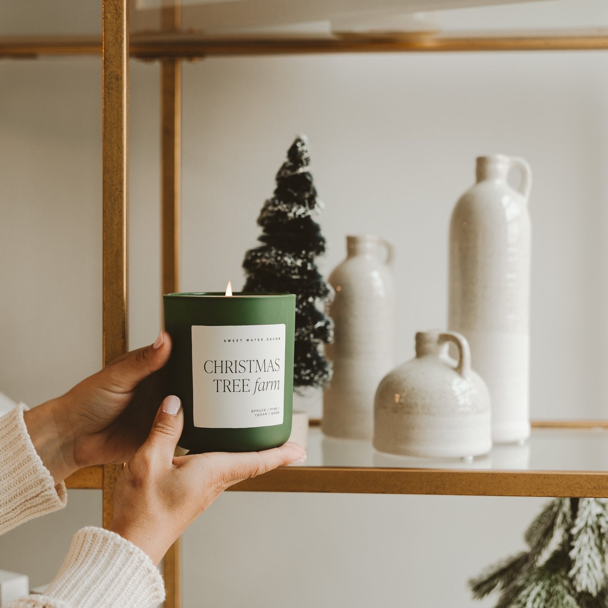 Christmas Tree Farm Candle - Green Matte Jar, 15 oz - view 4