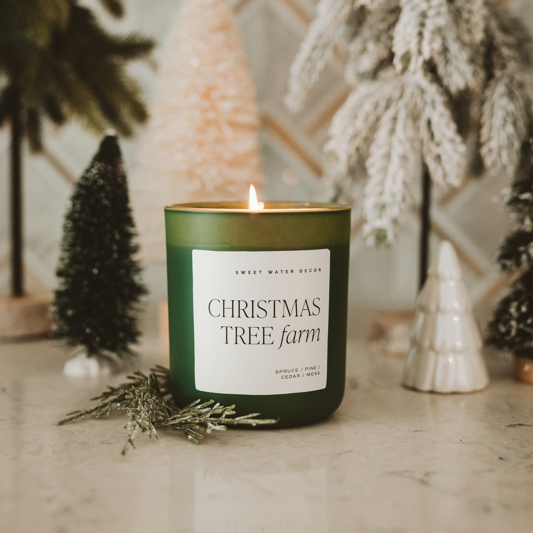 Christmas Tree Farm Candle - Green Matte Jar, 15 oz - view 2