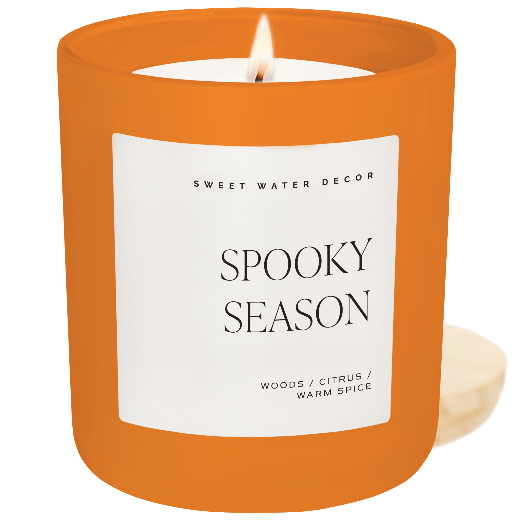 Spooky Season Soy Candle - Orange Matte Jar, 15 oz - view 1