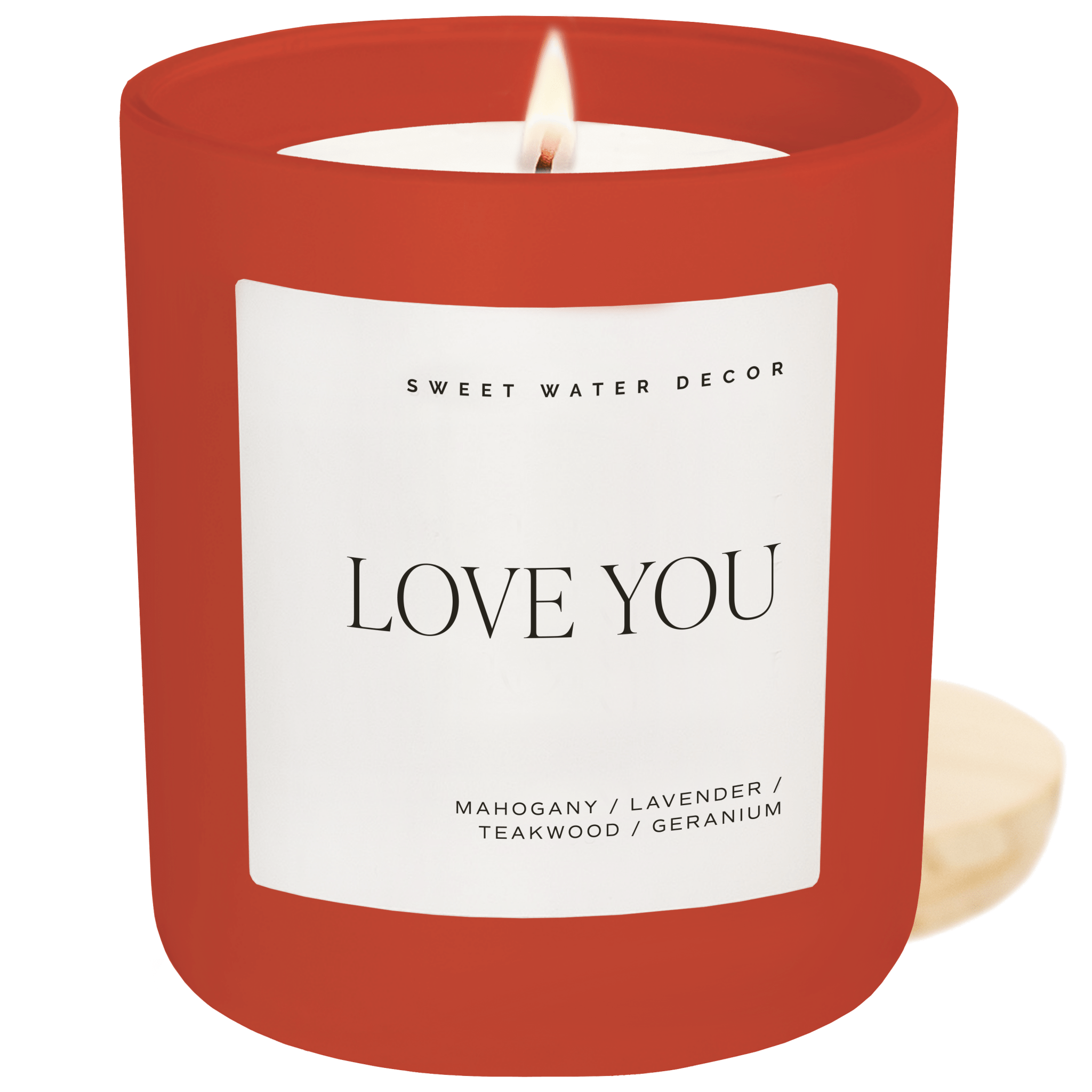 Love You Soy Candle - Red Matte Jar, 15 oz - view 1