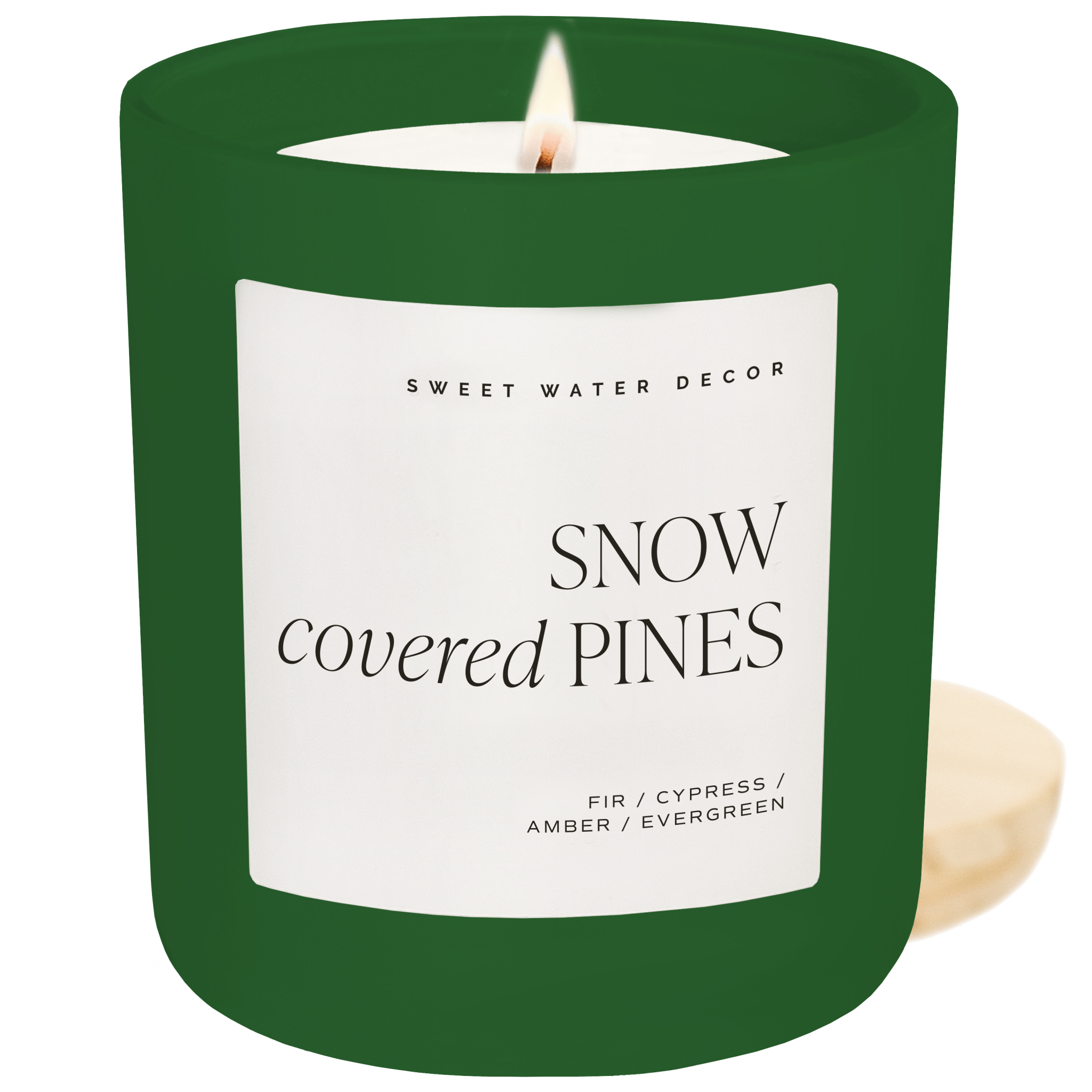 Snow Covered Pines Candle - Green Matte Jar, 15 oz - view 1
