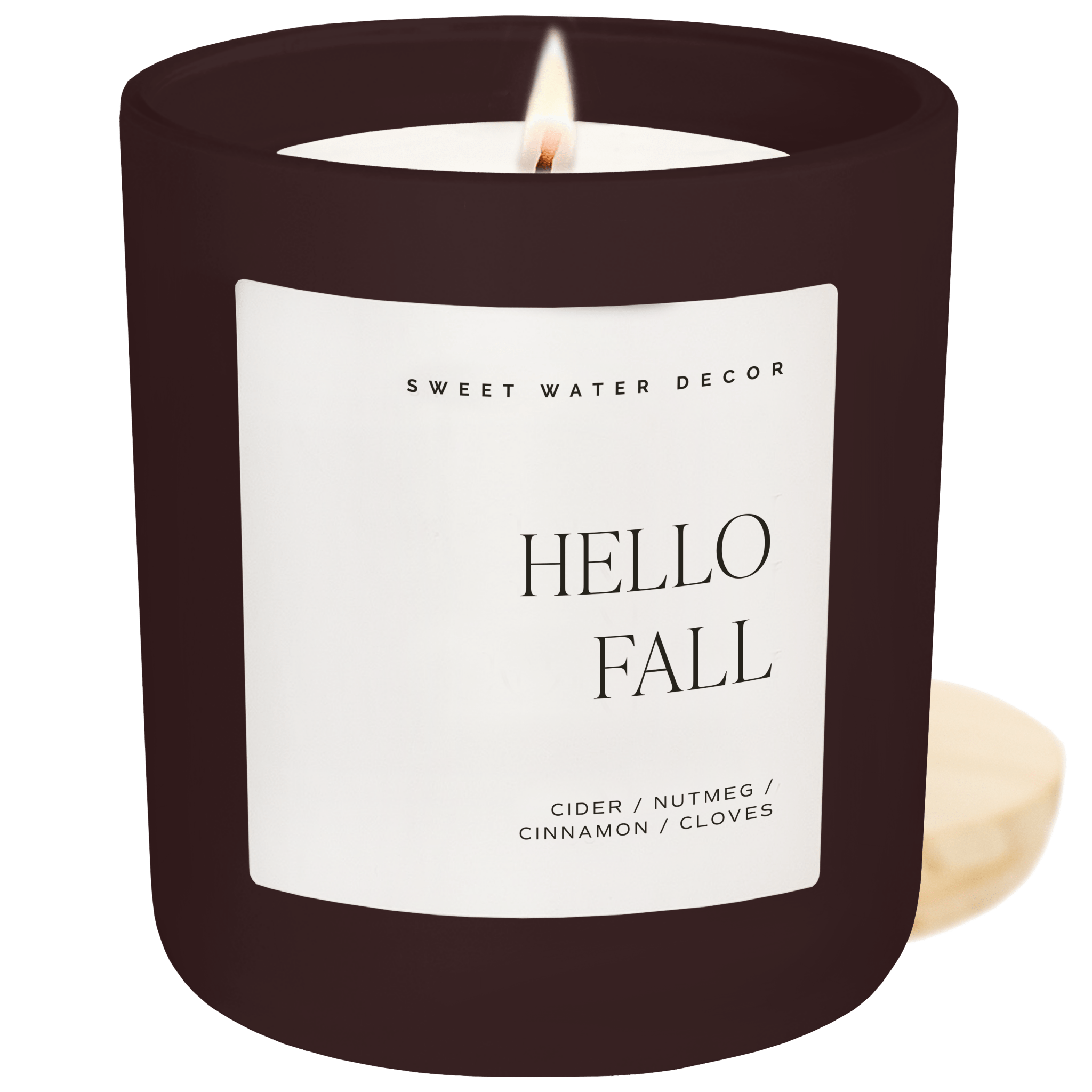Hello Fall Soy Candle - Brown Matte Jar, 15 oz - view 1