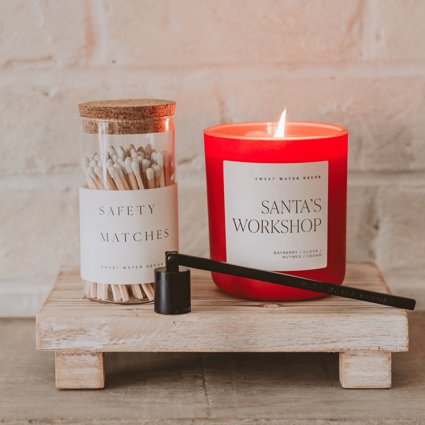 Santa's Workshop Candle - Red Matte Jar, 15 oz - view 3