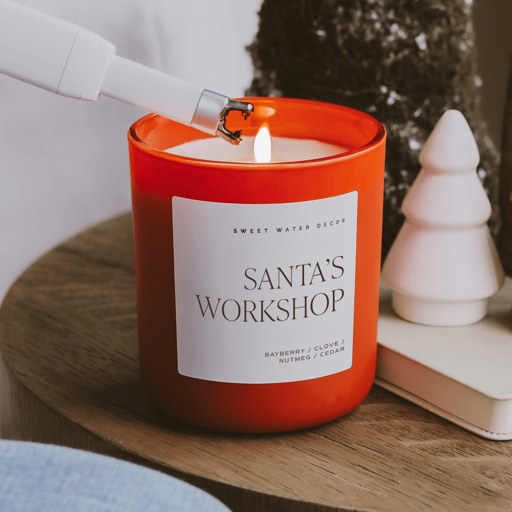 Santa's Workshop Candle - Red Matte Jar, 15 oz - view 2