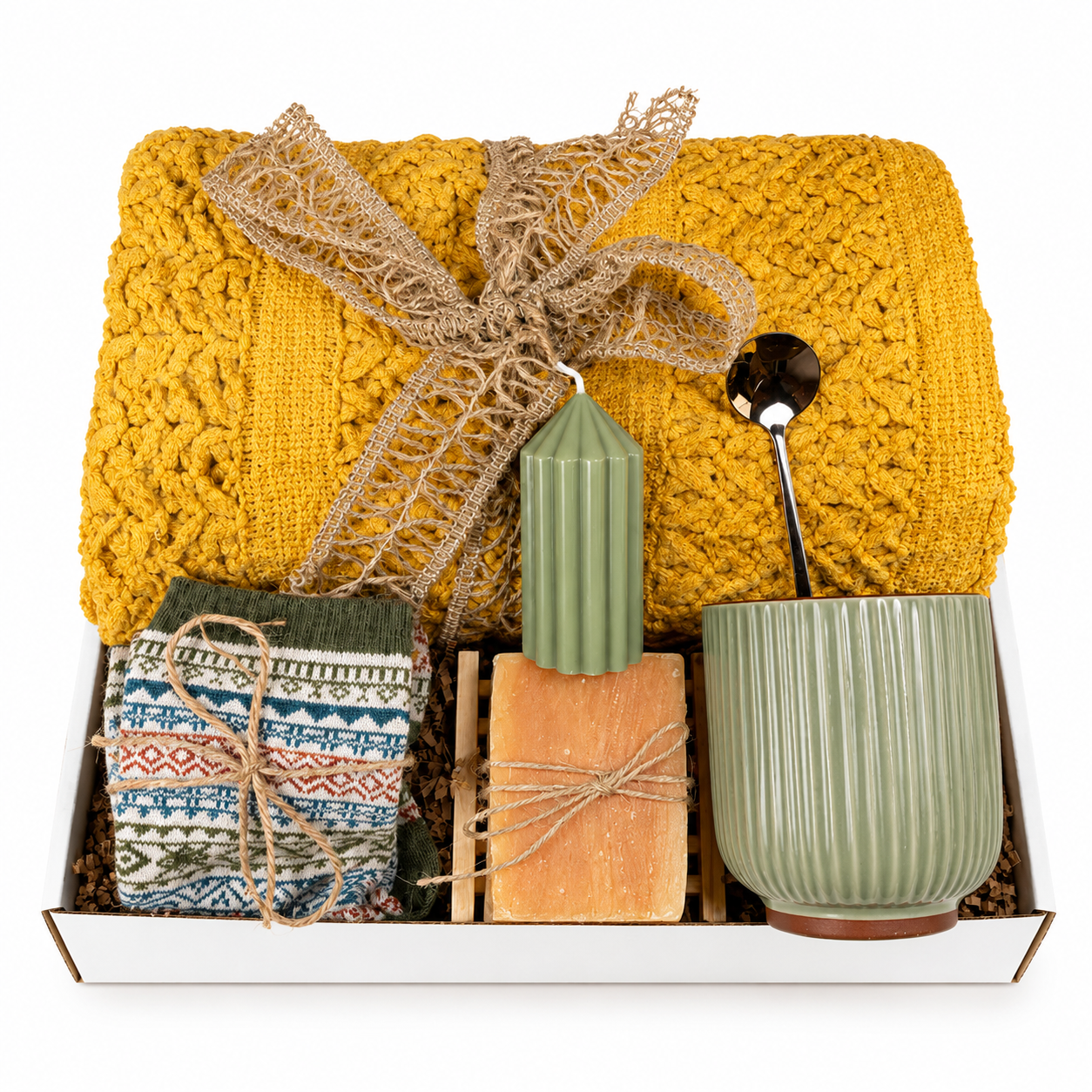 Gift for Him Luxury Self Care Gift Box for Men Cozy Blanket