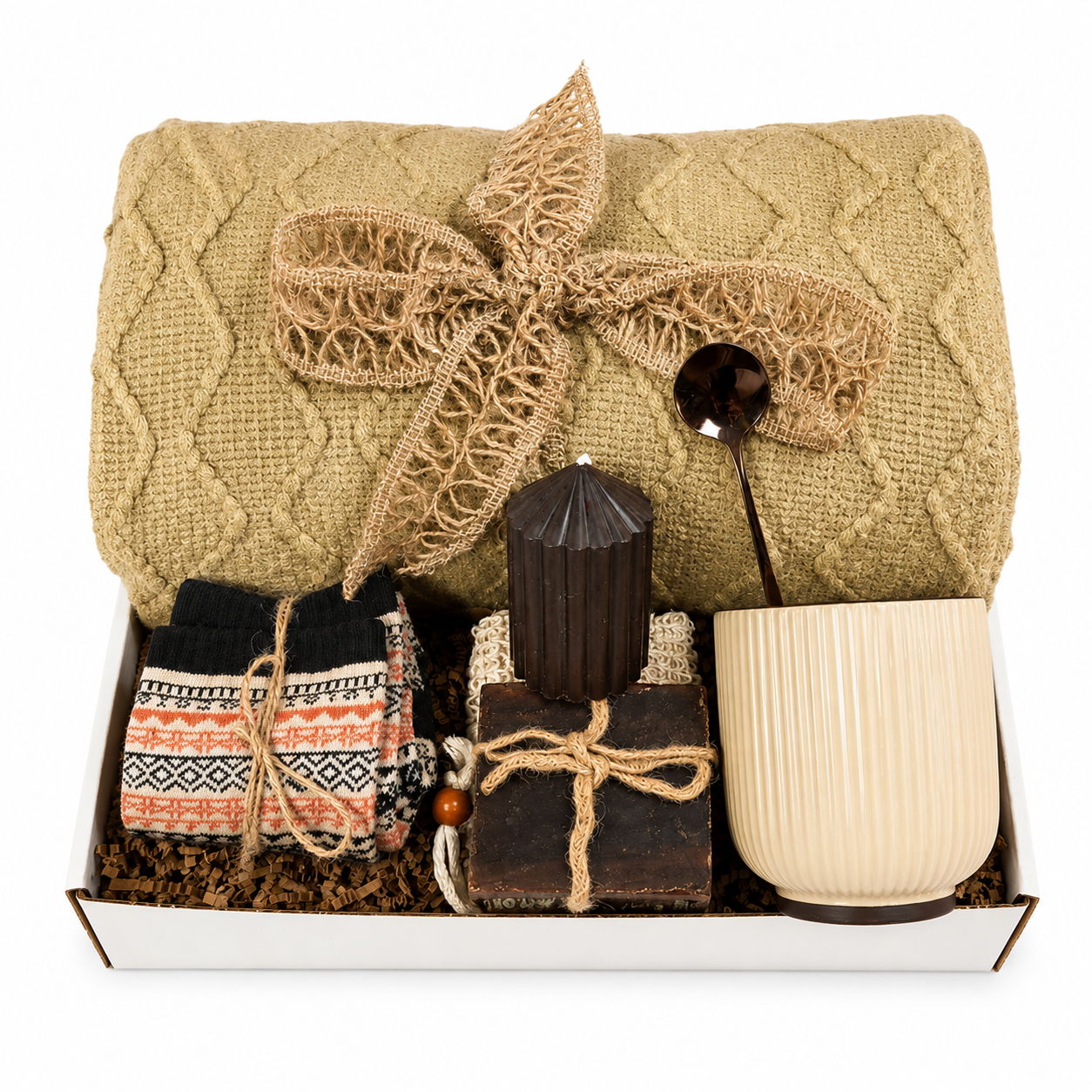 Gift for Him Luxury Self Care Gift Box for Men Cozy Blanket