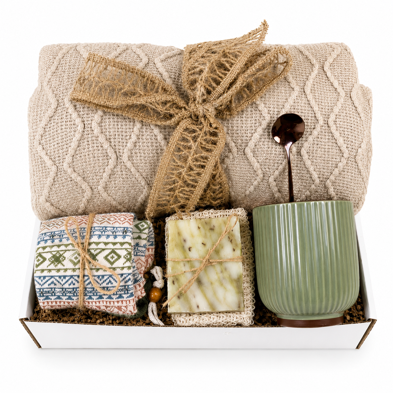 Gift for Him Luxury Self Care Gift Box for Men Cozy Blanket