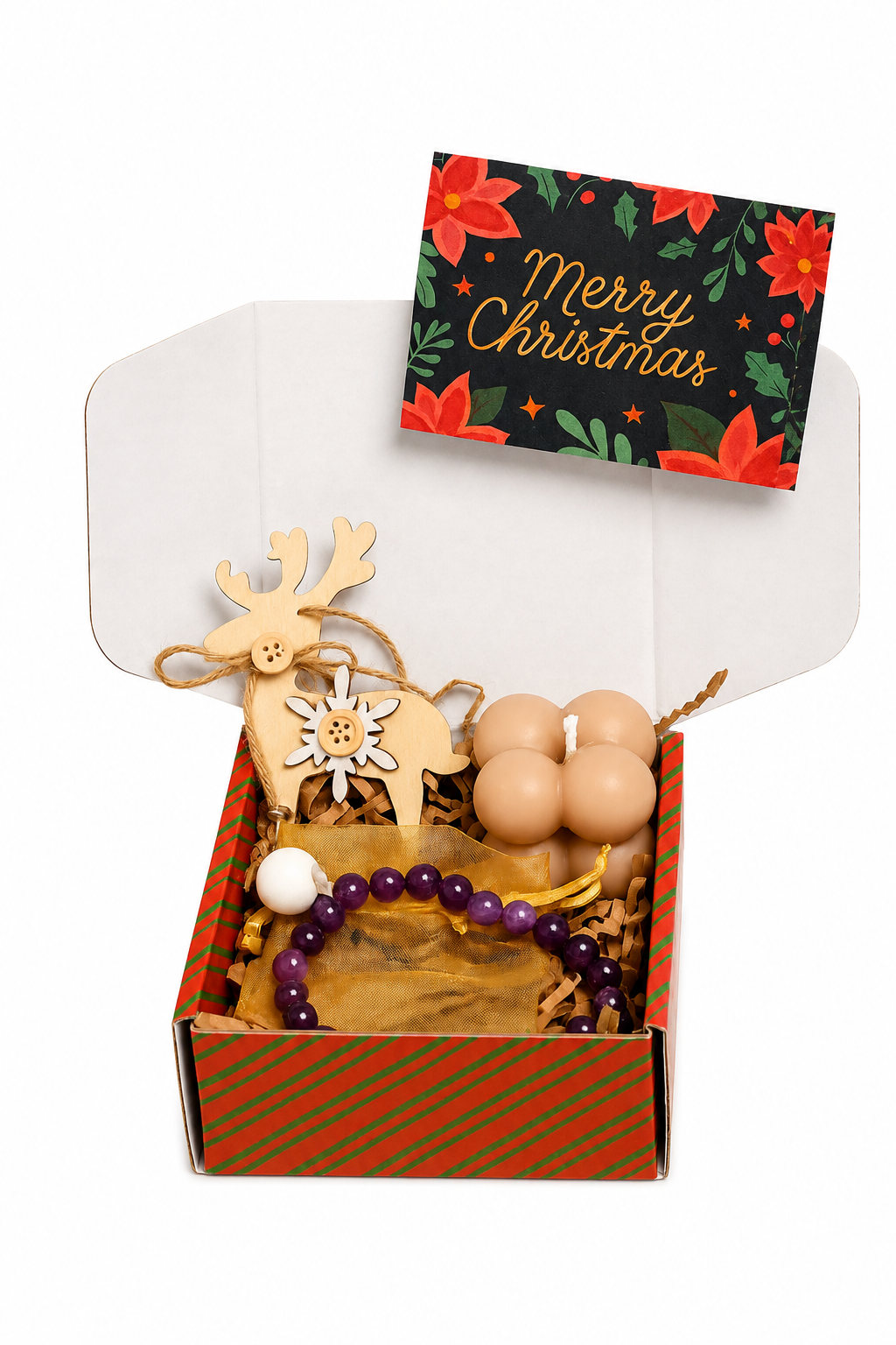 Cute Mini Handmade Gift Box Thinking of You, Christmas Self Care Box, Cozy Just Because Gift for Her