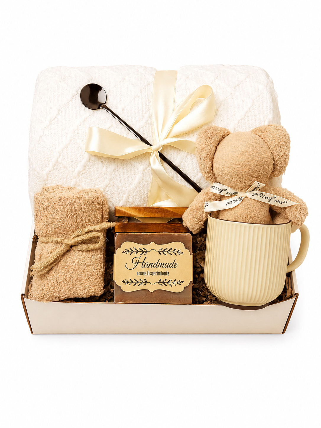 🕯️ Cozy Gift Box for Women – Blanket Care Package & Self Care Gift