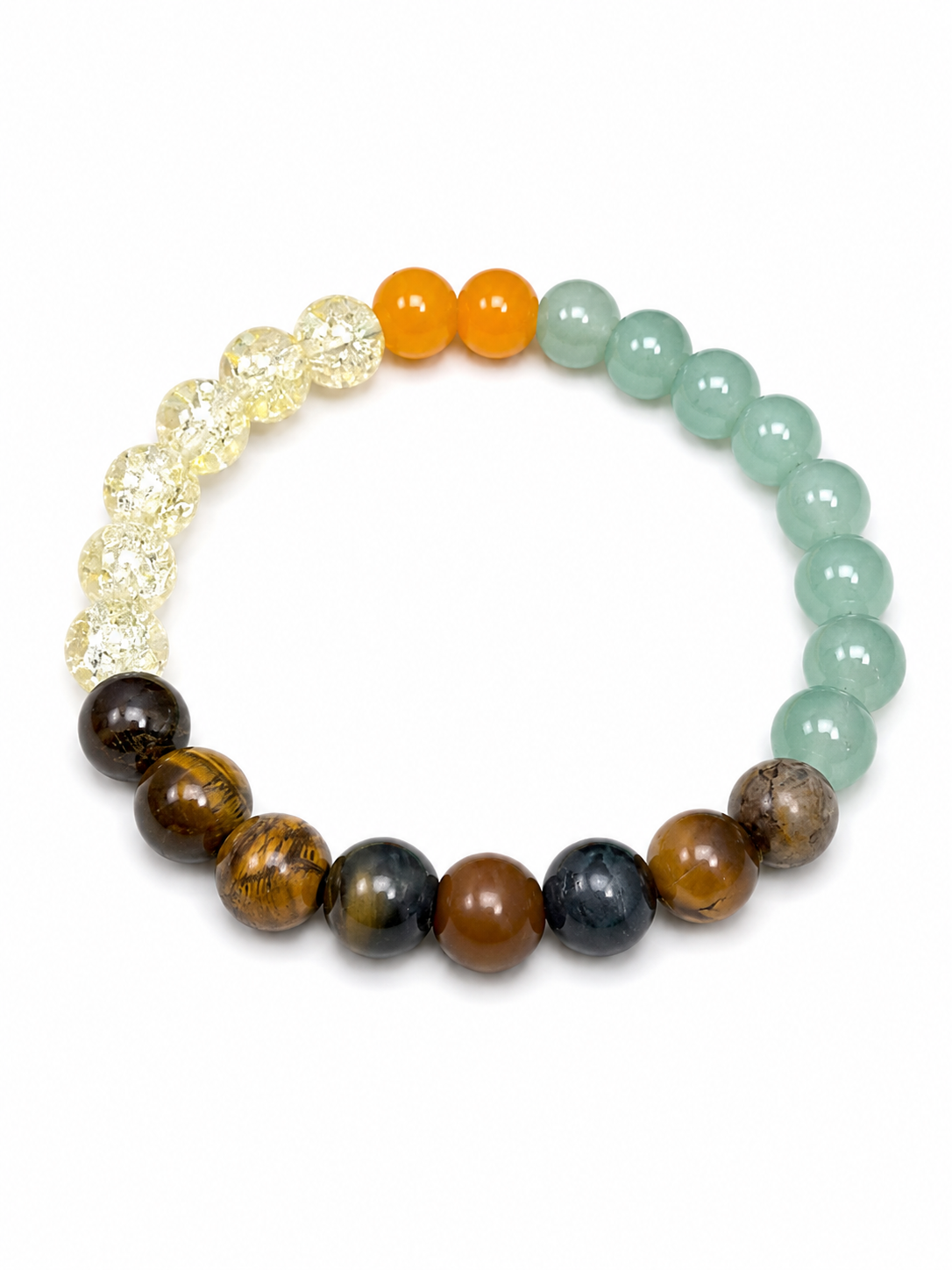 Aventurine, Citrine & Tigers Eye Quartz Bracelet: Mother-Daughter Gift, Birthstone Jewelry for Couples