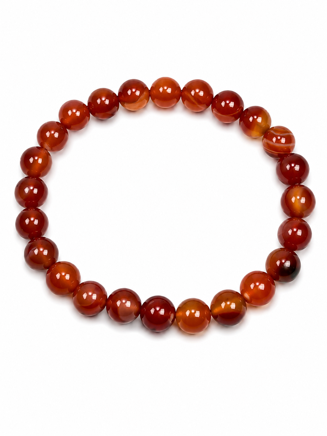 Carnelian Evil Eye Red gemstone protection bracelet for women, 30th Birthday Gift