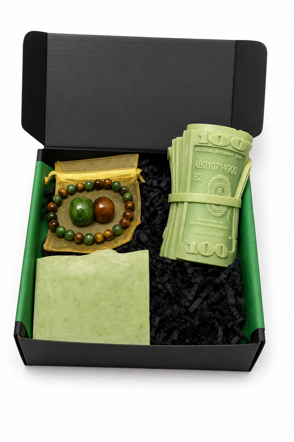 💰 Set de Regalo para Manifestar Dinero – Pulsera de la Riqueza para Hombres y Mujeres