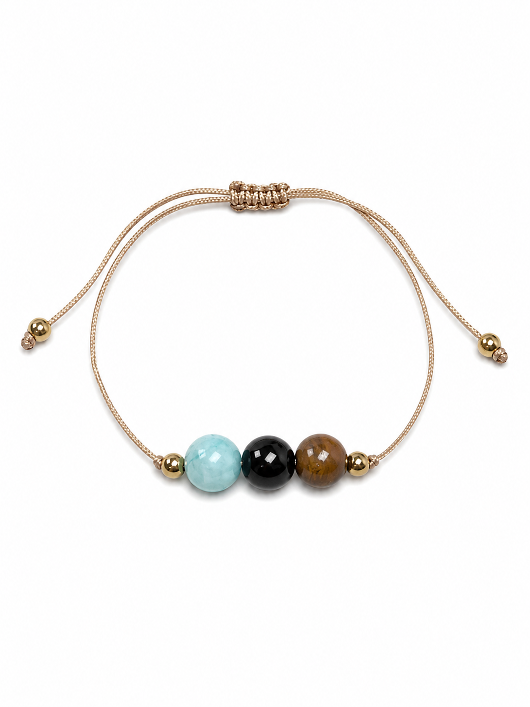 Black Tourmaline & Tiger's Eye Bracelet: Amazonite Prosperity Crystals, Protection Jewelry