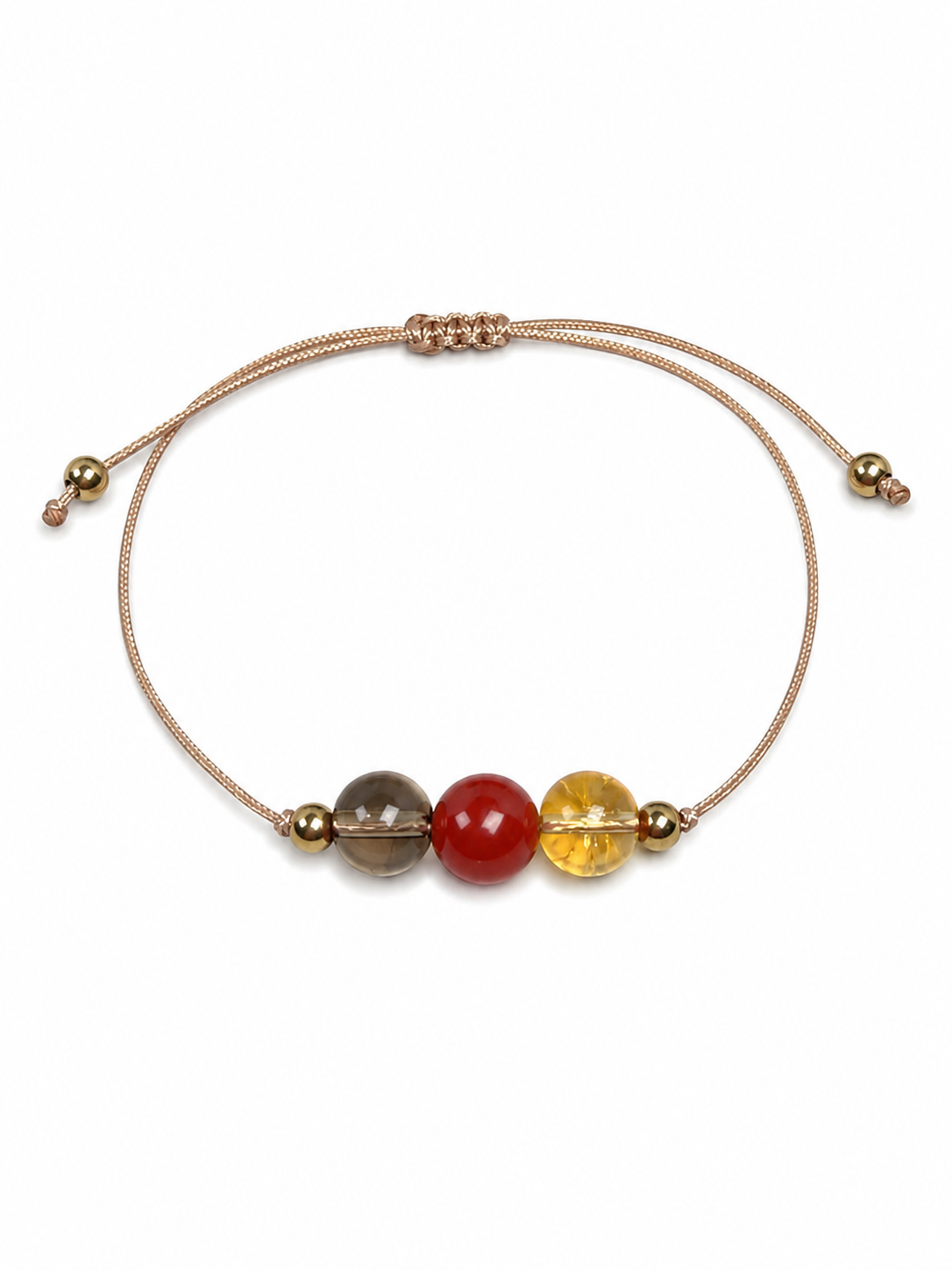 Good luck Minimalist Carnelian and Citrine Bracelet Duo with Evil Eye Protection prosperity crystals