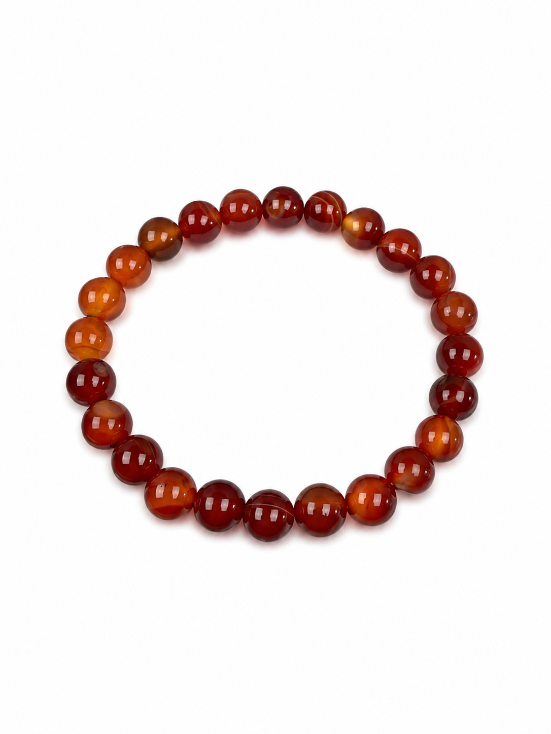 Carnelian Bracelet: Red Boho Prosperity Crystal Stone Jewelry