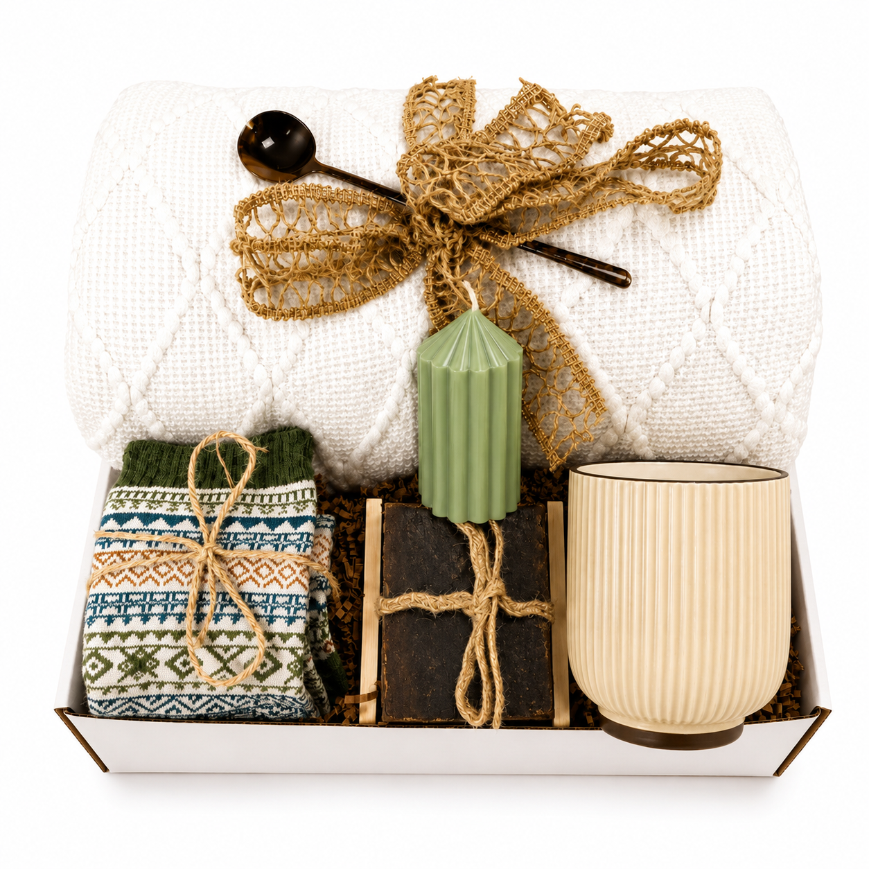 Gift for Him Luxury Self Care Gift Box for Men Cozy Blanket