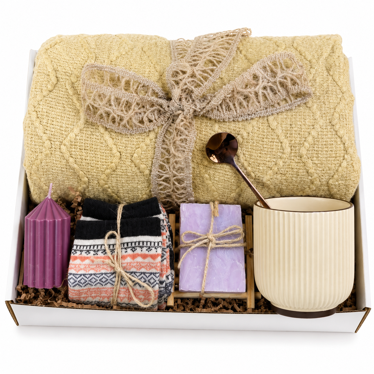 Cozy Birthday Gift Box for Her - Self Care Spa Gift Set