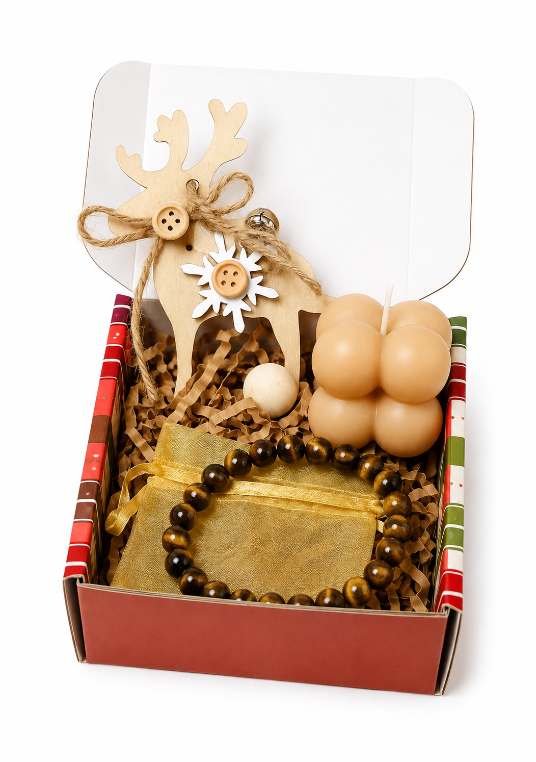 Mignonne Mini Boîte Cadeau Faite à la Main Pensée pour Toi, Boîte Cadeau de Noël Bien-être, Cadeau Réconfortant Juste Parce que pour Elle