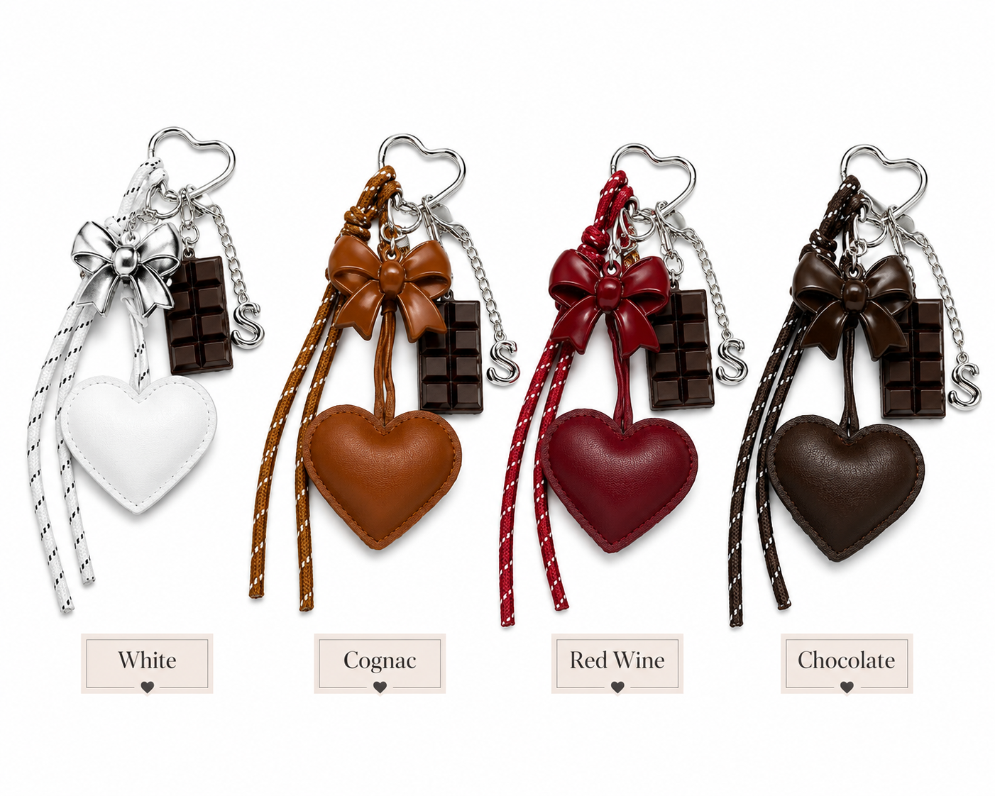 Initial Bag Charm | Personalized Heart Purse Charm