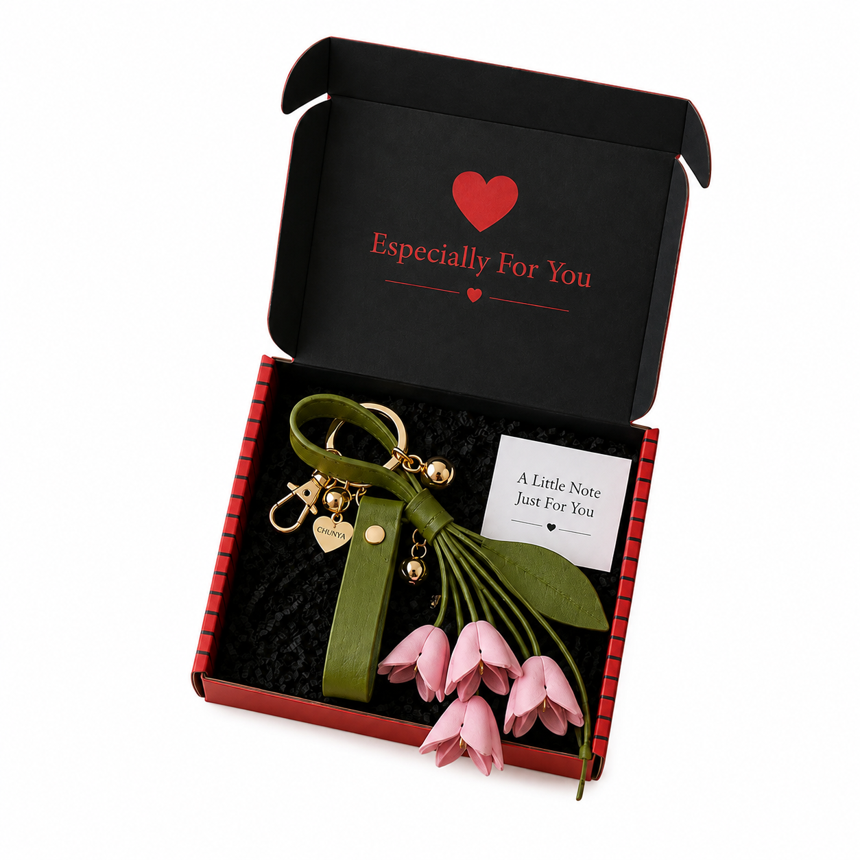 Luxury Botanical Bag Charm | Leather Purse Charm