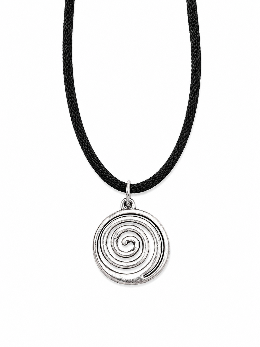 Spiral Evil Eye Necklace: Adjustable Cord, Y2K Protection