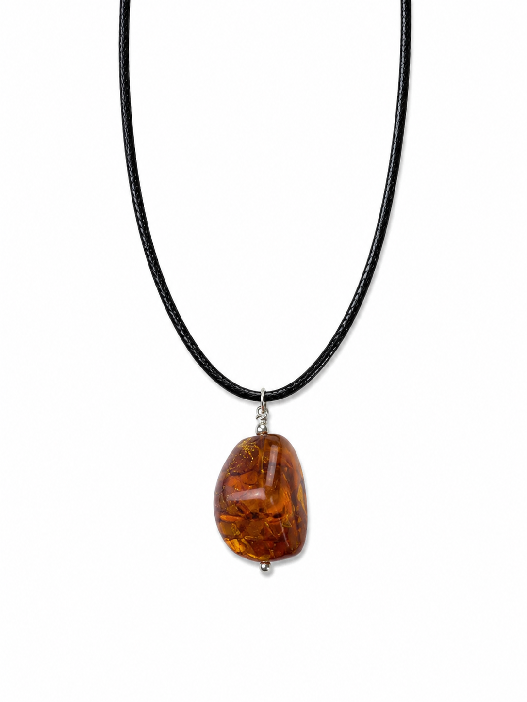 🧡 Amber Gemstone Necklace – Warmth, Strength & Timeless Beauty