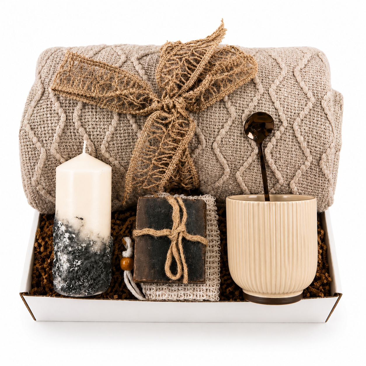 Gift for Him Luxury Self Care Gift Box for Men Cozy Blanket