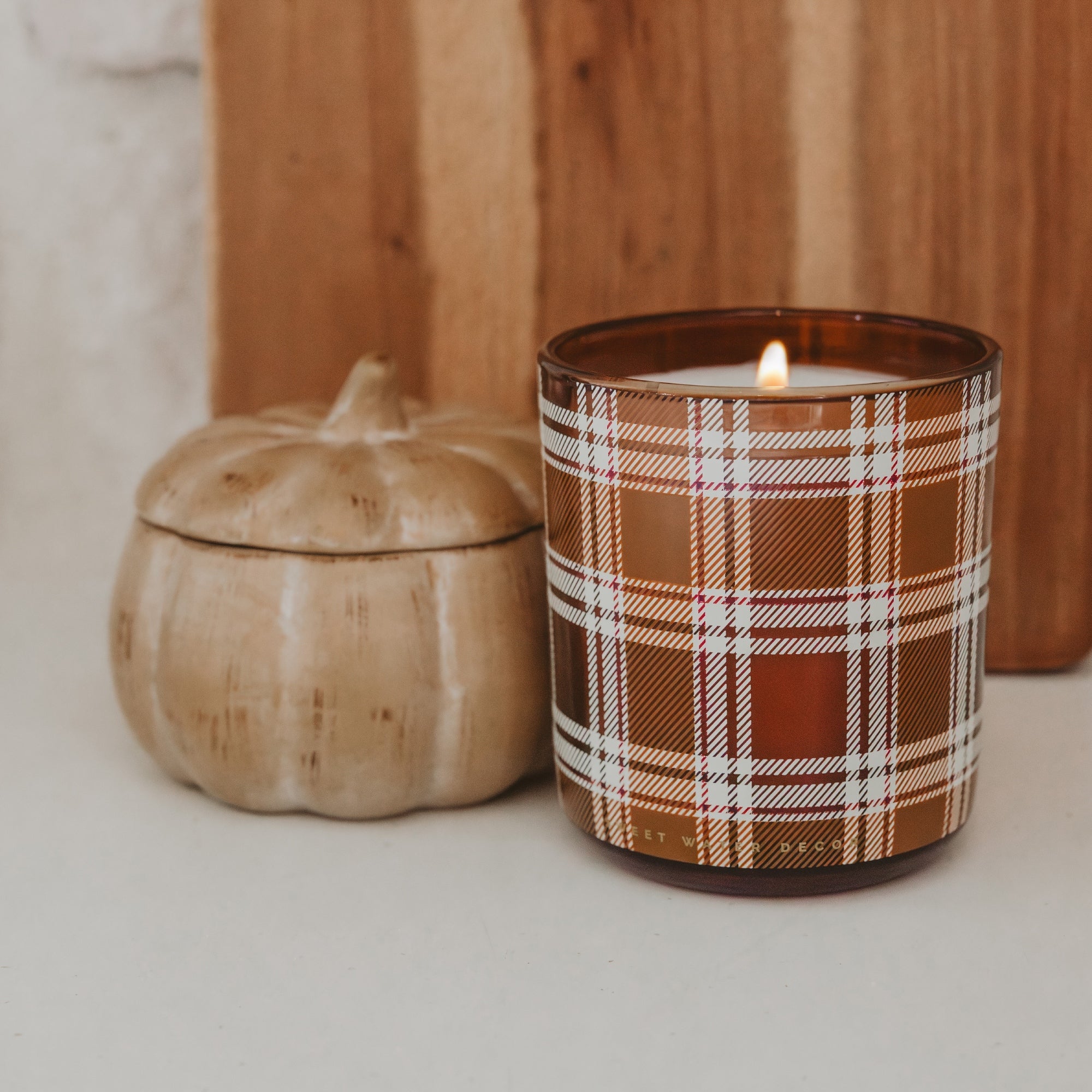 Pumpkin Spice Candle - Ceramic Pumpkin Jar, 8 oz - view 6