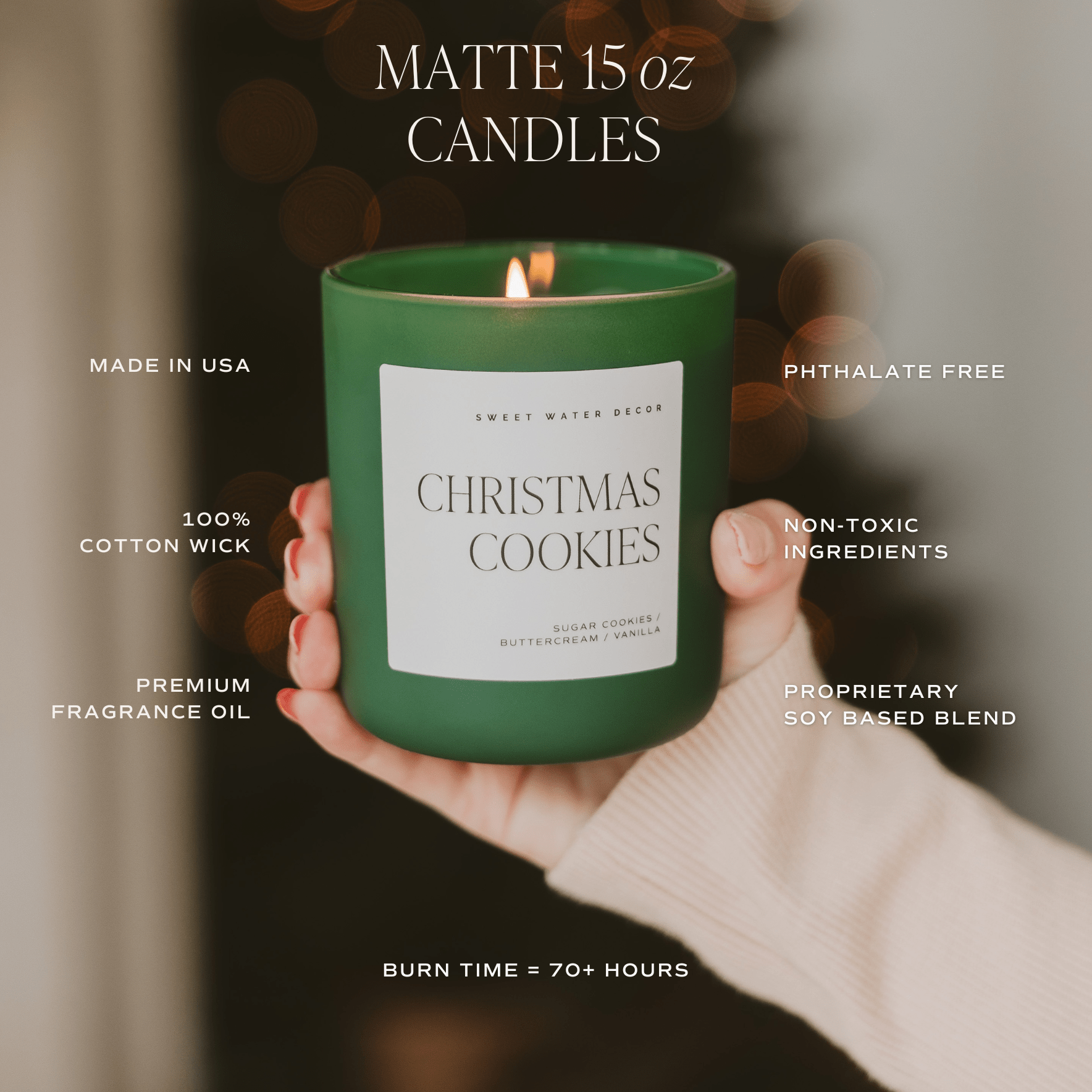 Christmas Tree Farm Candle - Green Matte Jar, 15 oz - view 6