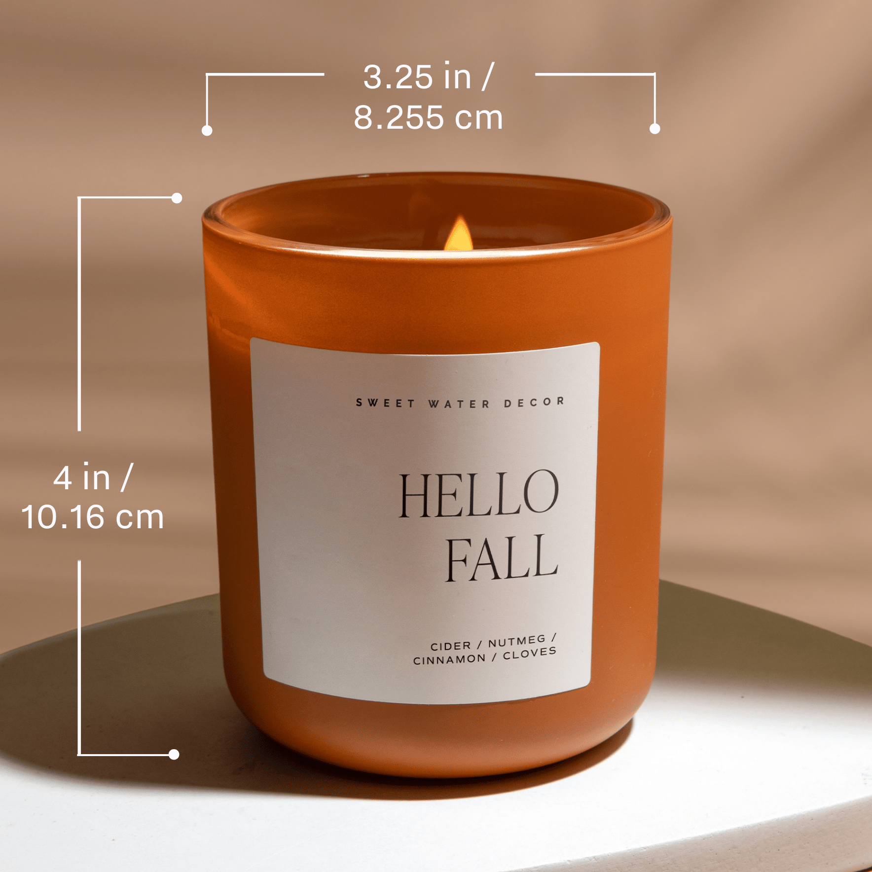 Pumpkin Spice Soy Candle - Orange Matte Jar, 15 oz - view 7