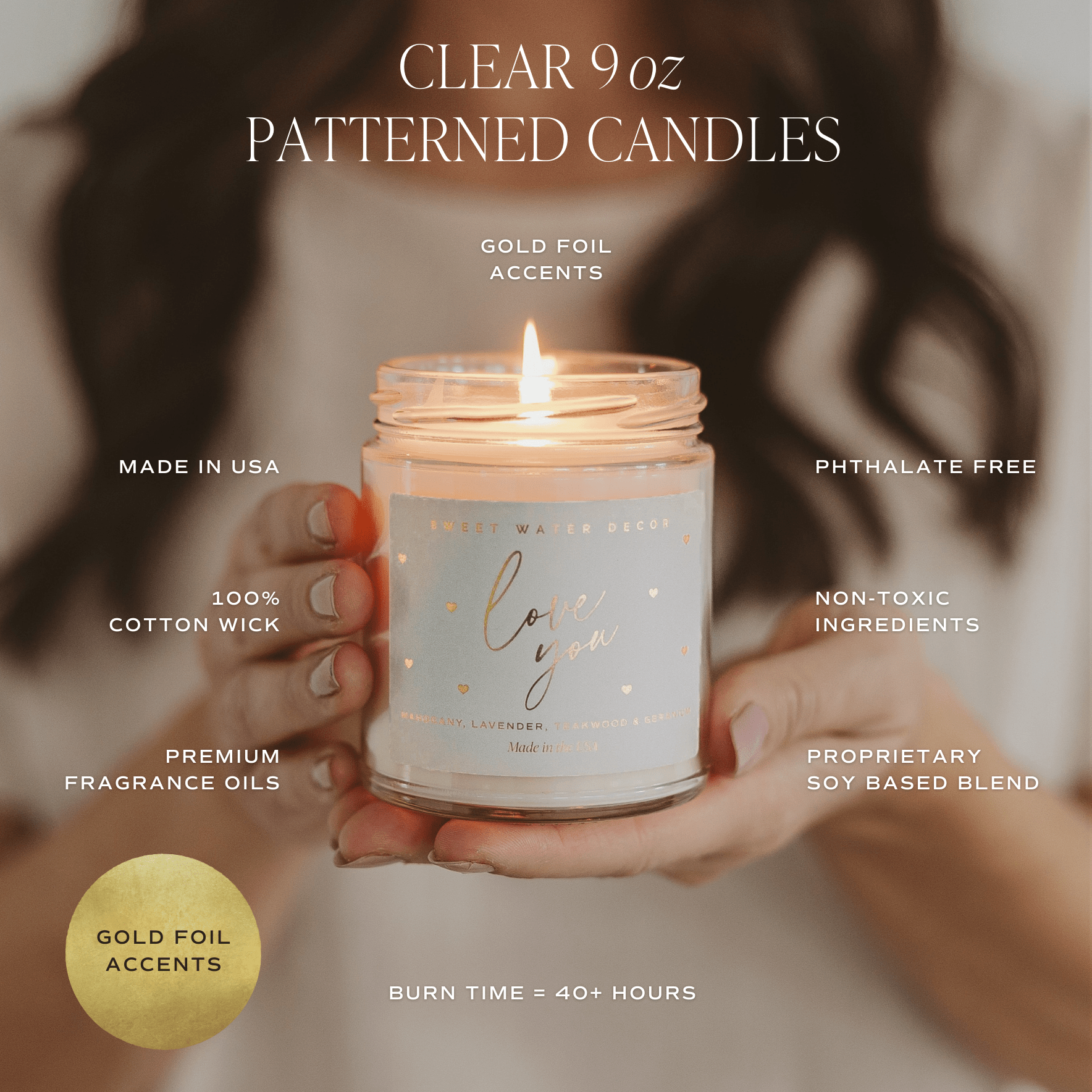 Palo Santo Patchouli Candle - Patterned Jar, 9 oz - view 4