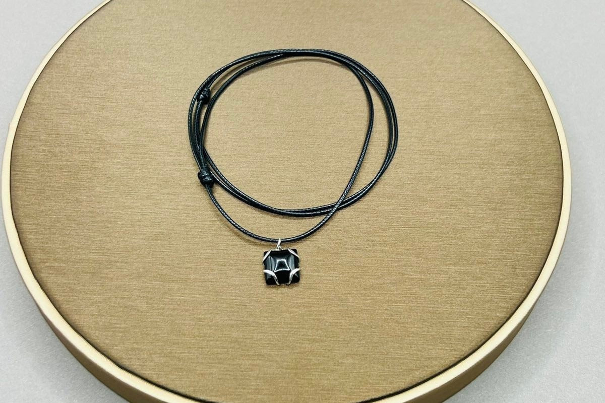 Obsidian Necklace, Protection necklace, Waterproof Necklace, Evil eye necklace, Obsidian Pendant, Trending now, Thinking of you gift