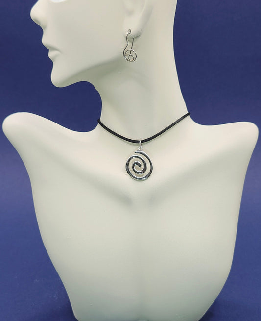 Swirl Necklace, Y2K necklace, Spiral necklace, Protection necklace, Gift for daughter, Talisman necklace, Amulet Necklace, Boyfriend necklace, Protection amulet, Adjustable length