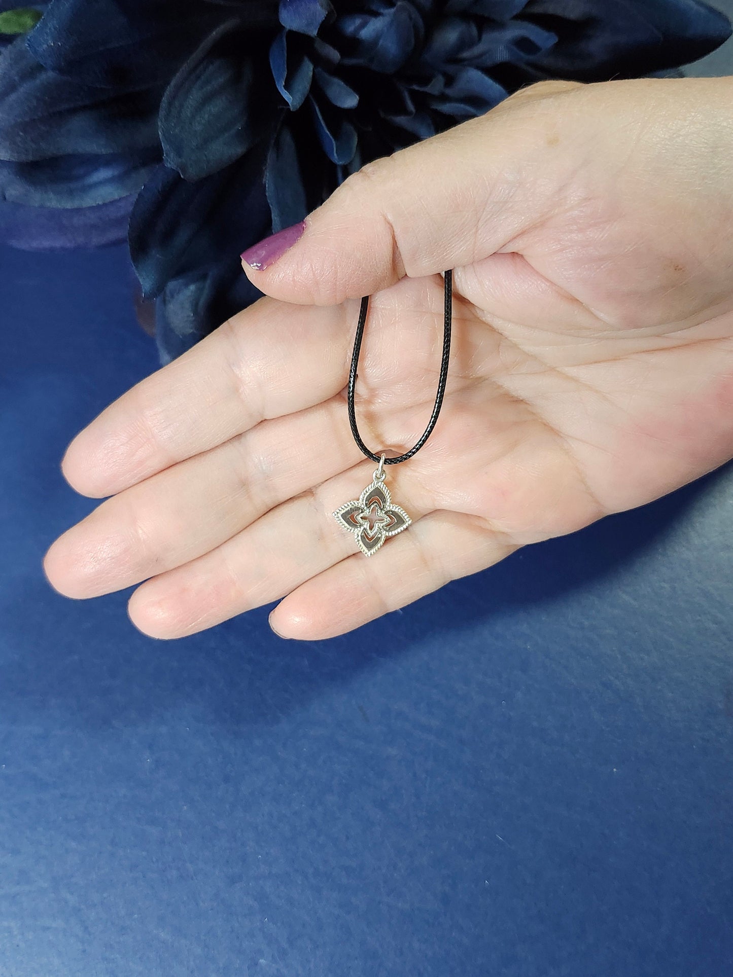 Flower necklace, 30th birthday gift, Sacred geometry, st patricks day, daughter in law gift, 25th birthday gift, Evil Eye Necklace, Protection necklace, minimalist necklace, statement necklace, mother of groom gift, clover necklace