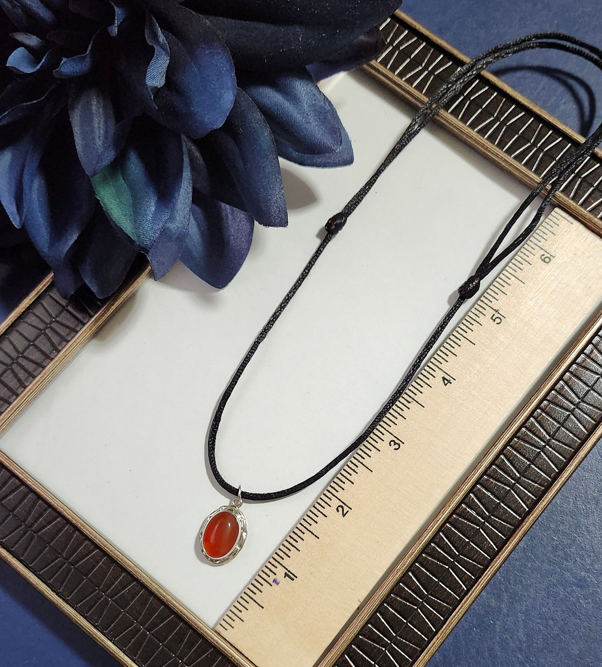 Simple Handmade Carnelian Everyday Necklace, Protection Big sister gift, Mama necklace, Y2k waterproof jewelry, 40th 50th birthday gift