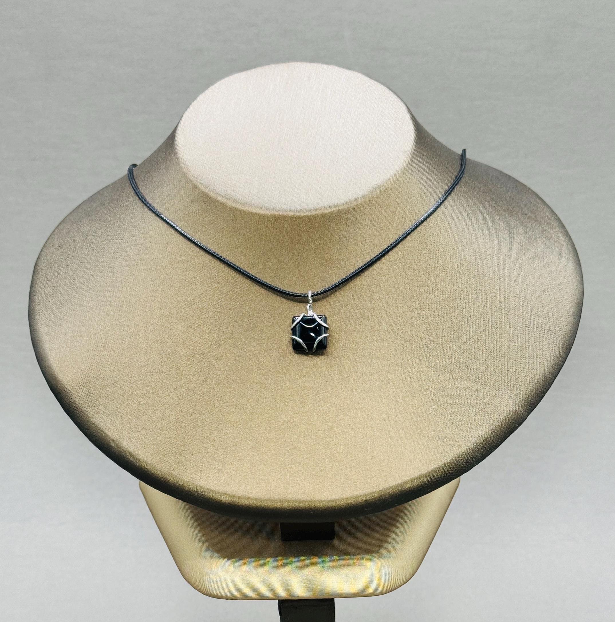 Obsidian Necklace, Protection necklace, Waterproof Necklace, Evil eye necklace, Obsidian Pendant, Trending now, Thinking of you gift