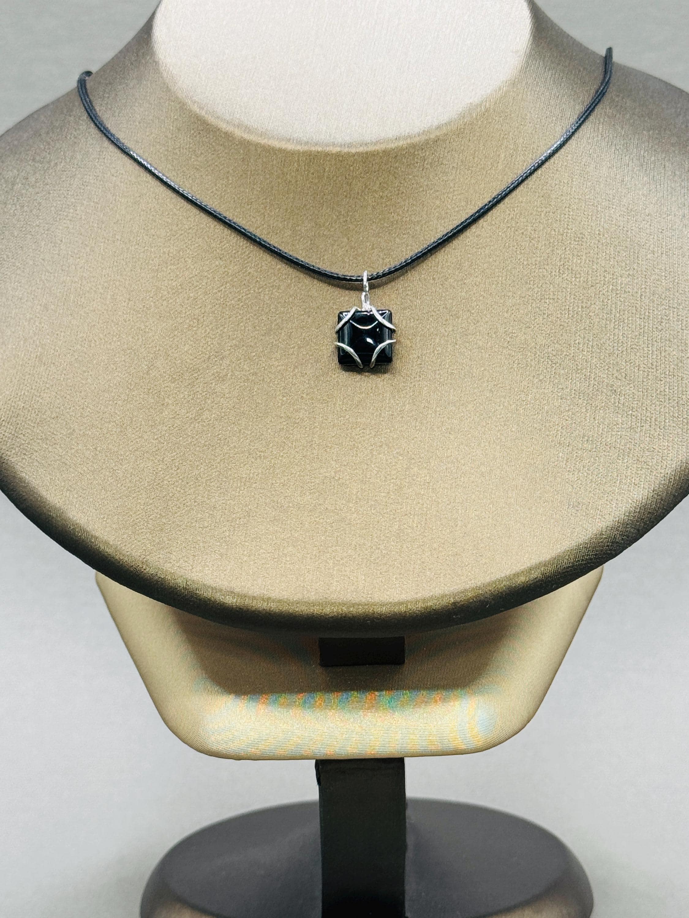 Obsidian Necklace, Protection necklace, Waterproof Necklace, Evil eye necklace, Obsidian Pendant, Trending now, Thinking of you gift