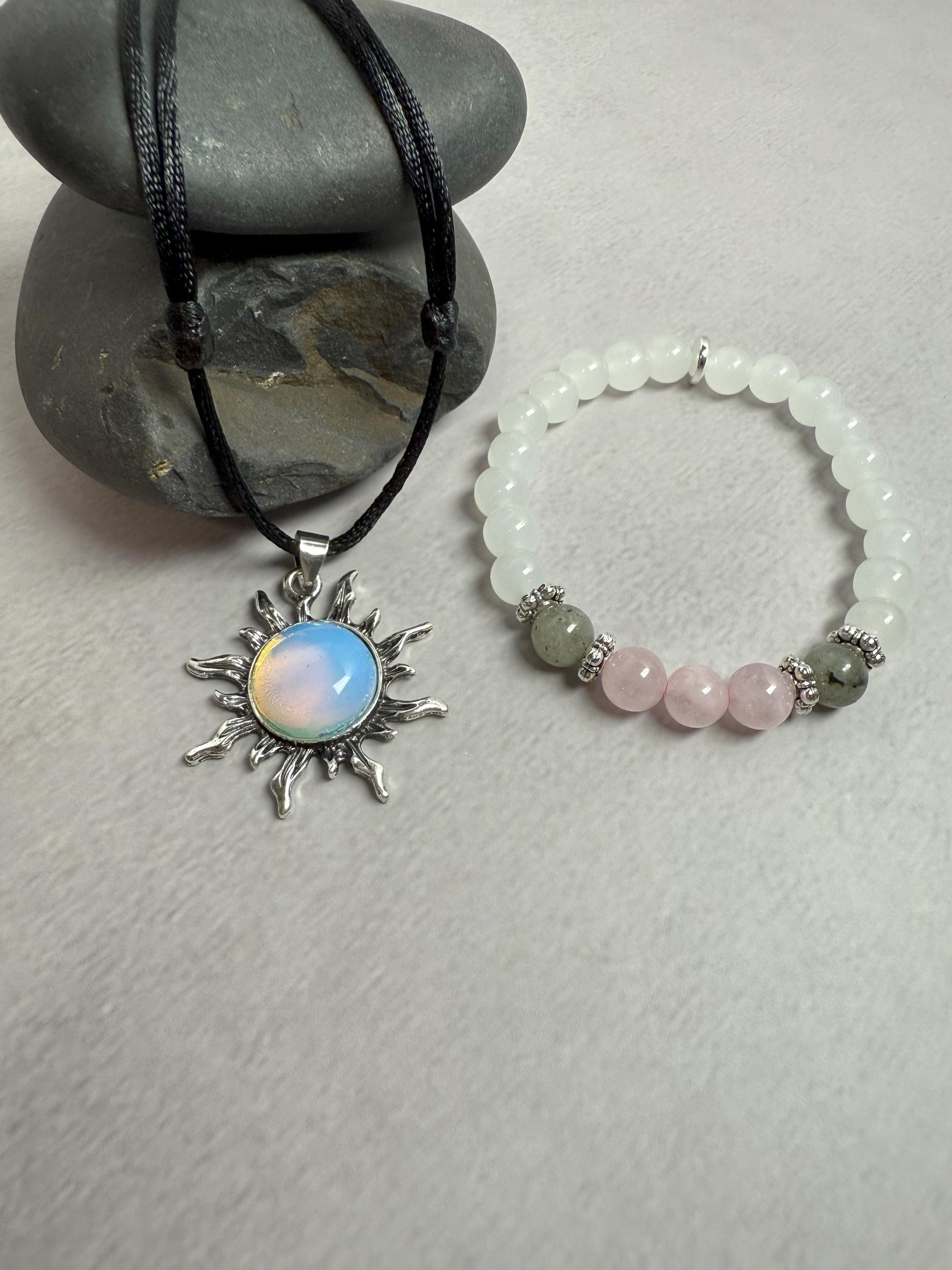 bachelorette beaded, protection daughter, travel sister for, meditation spiritual, metaphysical healing, adjustable accessory, fashionable bohemian, layering holistic, personalized balance, handmade delicate, minimalist colorful, iridescent crystal, shimmering jewelry