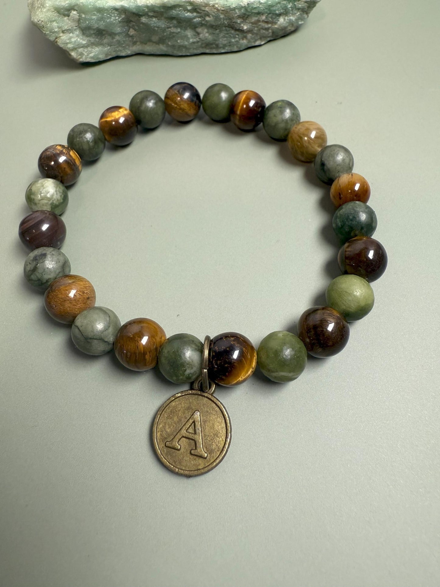 personalized jewelry, gemstone manifest, energy friend evil, boho gift for wealth, stabilizing bohemian, meditation spiritual, abundance grounding, wristband accessory, talisman anniversary, graduation birthday, fortune positive man, metaphysical balance, harmony crystal luck