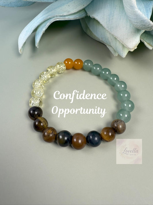 Aventurine, Citrine & Tiger&#39;s Eye Quartz Bracelet: Mother-Daughter Gift, Birthstone Jewelry for Couples