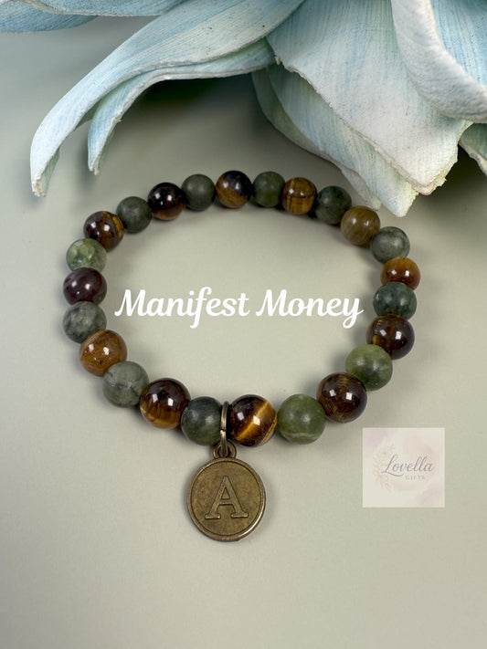 personalized jewelry, gemstone manifest, energy friend evil, boho gift for wealth, stabilizing bohemian, meditation spiritual, abundance grounding, wristband accessory, talisman anniversary, graduation birthday, fortune positive man, metaphysical balance, harmony crystal luck
